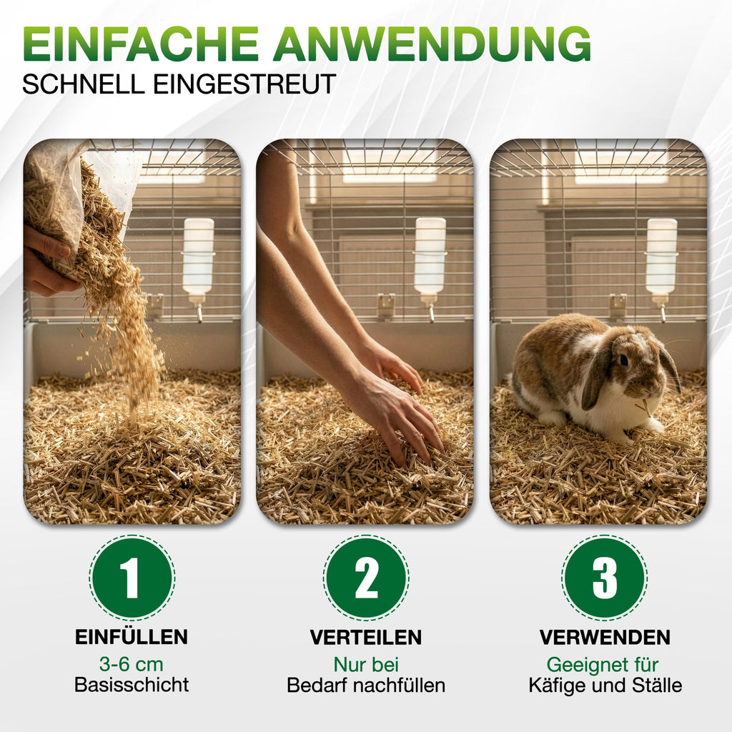 Kleintier-Einstreu aus Miscanthus-Häcksel