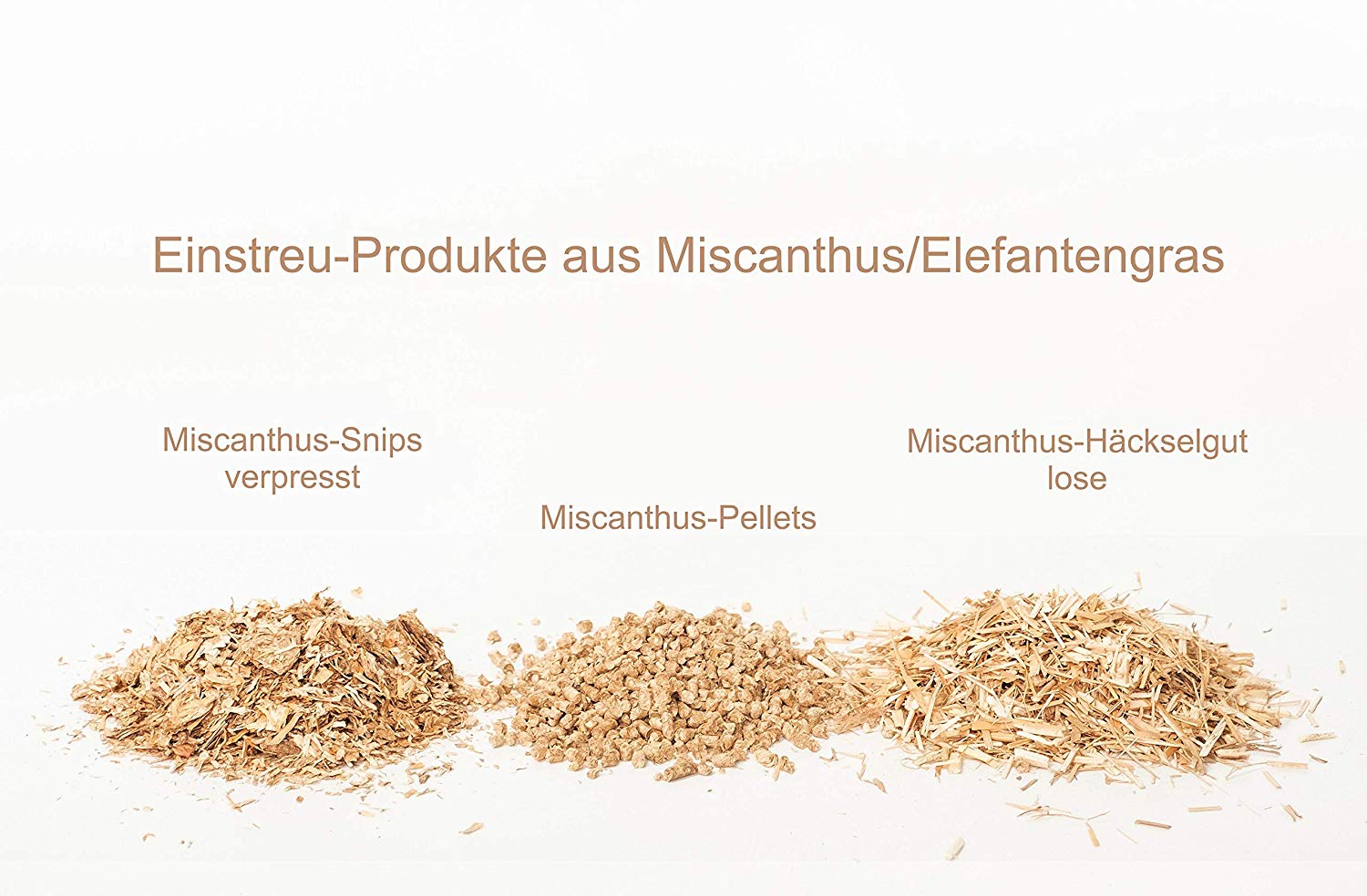 Kleintier-Einstreu-Snips aus Miscanthus